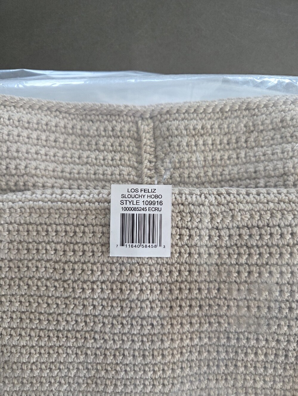 The Sak Los Feliz Slouchy Hobo NWT Hand Crochet Ecru - Picture 12 of 15